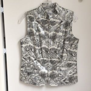 Chico’s Vinyl Snake Print Vest
